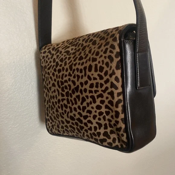Roberto Donini Leather leopard calf hive shoulders purse - Picture 7 of 11
